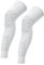 PATIKIL L Ginocchiere per Polpacci, 2pz Ginocchiere Compressione Manica per Gamba Protezione per Polpacci Protezione per Tibia per Giovani Adulti Calcio Basket Baseball, Bianco