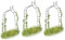Metall Gartenbogen Wetterfest Rosenbogen Pavillon Eingang für Verschiedene Kletterpflanzen Indoor und Outdoor Kletterhilfe Gartendeko für Feiern 140x260x38cm