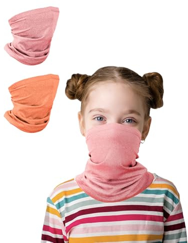 Kiiwah 2 Paia Scaldacollo Leggero Bambini Bambina, Scalda Collo Primavera Estate Multifunzione Sciarpa Copricollo per Ragazzo Ragazza Sport All'Aperto