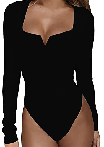Pyjama grenouillère pour femme, combinaison sexy pour femme, combinaison moulante sexy pour femme, col carré, body de yoga, robe de soirée décontractée, coupe ajustée, combinaison basique élégante à