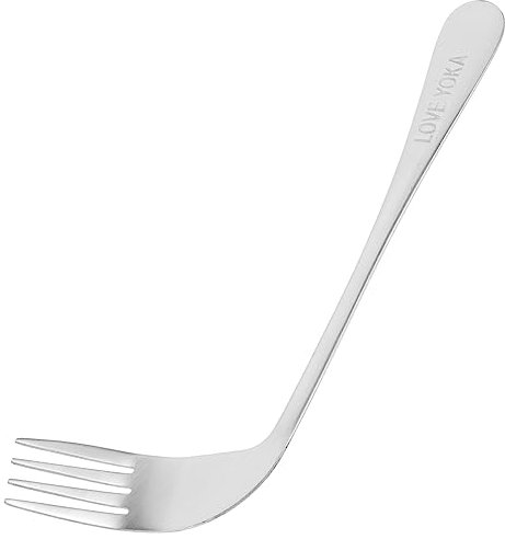 BCOATH Caring Cutlery Forks Bulk Left Handed Angled Feeding Fork Ergonomic Tableware for Elderly and Disabled Lightweight Assistive Utensil for Easy Eating and Feeding Ideal Dining Aid