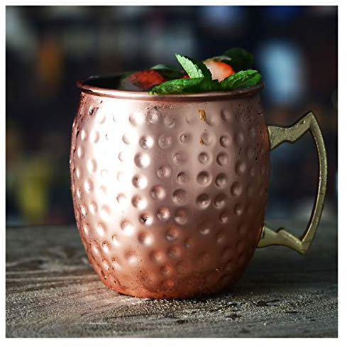 Edelstahl mit Kupfer plattierter Moskauer Maultierbecher Hammered 5 Typen(A)