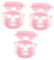 Gogogmee 3 Sätze Schönheitsmaske kühlmaske cooling mask hautreinigung geschwollenes Auge Augenmaske gegen Schwellungen Augenmasken kühlende Masken für das Gesicht PVC，， Rosa