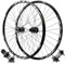 LPYDWZ 24 Zoll MTB Fahrrad Laufradsatz 26 27,5 29 Zoll, Doppelwandige Fahrradfelge Vorder Und Hinterrad 32 Speichen 4 Naben mit Abgedichtetem Lager for 7-12 Gänge 2210G(Black,24 ER)