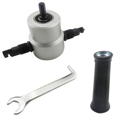 OSALADI Taglierina Roditrice a Doppia Testa Per Trapano Strumento Per Taglio Metallo Sottile Acciaio Rame Lamiera Azione Di Taglio 360° Per Uso Professionale E Riparazioni Auto