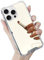 Miagon Spiegel Hülle für iPhone 14 Plus,Schutzhülle Hart Backcover Überzug Mirror Effect Make Up Handytasche Kristallklare Rückseite Etui Bumper