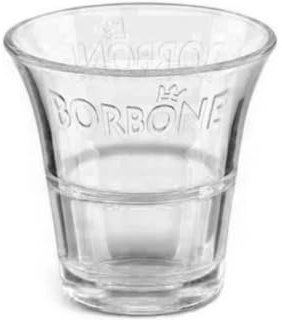 TSJESMIC Set di 8 Bicchierini in Vetro Trasparente per Caffè Borbone