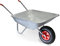 DIVCHI Wheelbarrow Stainless Steel Galvanised Home Garden Trolley with Pneumatic Tyre Heavy Duty Hand Cart