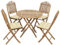 ShGaxin 5-TLG. Garten-Essgruppe mit Kissen Klappbar Bambus, Esstisch Mit Stühlen Set, Gartenmöbel Sitzgruppe, Balkon Möbel, Gartenlounge Set, Terrassenmöbel, Balkonmöbel Set - 3063977