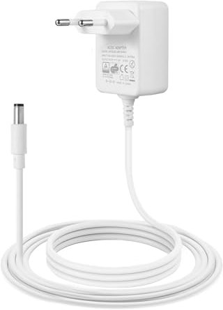Fuente de Alimentación 9V 1A para Pedal de Guitarra, Negativo Interno y Positivo Externo Adaptador de Corriente Transformador Cargador de Pared para Efectos de Bajo y Guitarra, 9V Casio Teclado, etc