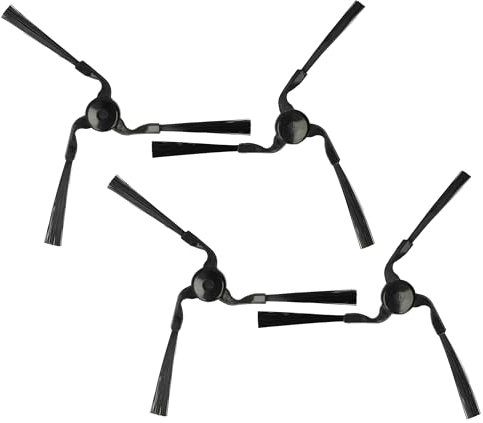 vhbw 4X Seitenbürste kompatibel mit Miele Scout RX1 Saugroboter - Reinigungsbürsten Set, Links/rechts, schwarz