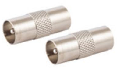 PADCR 2X Koaxial Antenne Antenna Koax Adapter Verlängerung (Stecker auf Stecker)