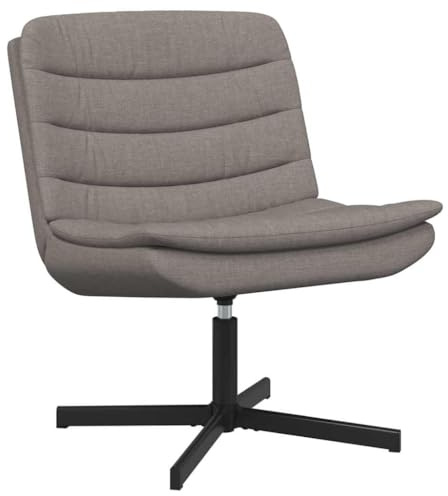 vidaXL Drehstuhl Taupe 63 x 75 x 76 cm Stoff, Wohnzimmer, Modern, Robuster Drehstuhl, Drehender Sitz, Stilvolle Möbel, Elegantes Design, Funktionale Innensitzgelegenheit