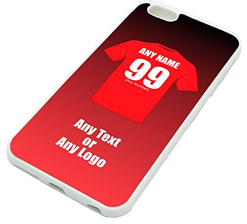 UNIGIFT United Coque en TPU pour iPhone Motif Club de Football Motif Drapeau Rouge, TPU, Blanc, iPhone 6 Plus / 6s Plus Manchester