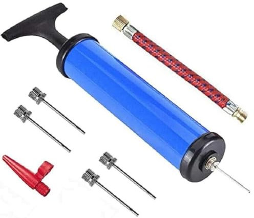 Portable Ball Pump,Air Pump Inflator Kit with Needle,Nozzle, Extension Hose Hand Pumps for Basketball Football Volleyball Water Polo Rugby Exercise Sports Ball Balloon Swim Inflatables