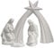 Goebel Kaiser Porzellan Krippen-Set: Krippe mit Maria, Josef, Jesuskind und Sternenbogen - Weiß, 4 Stück, FIGURINE, Weihnachten, Religiös, Heimdeko, Innenbereich