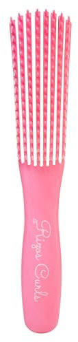 Rizos Curls Detangling Flexi Brush, Detangling Curly Curls Shower Brush, Reduce Hair Loss and Hair Breakage, Spread Product and Add Shine, Pink
