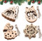 Albero di Natale Ciondolo in Legno Decorazione, 40 Pcs Pendenti in Legno Decorazioni Legno Pendenti Natalizi Decorazioni Albero di Natale Ciondolo in Legno per Appese Decorazioni Natalizie Artigianato
