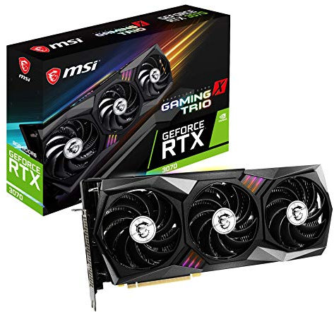 MSI GeForce RTX 3070 GAMING X TRIO Gaming Graphics Card - 8GB GDDR6, 1830 MHz, PCI Express Gen 4, 256 bit, 3x DP v 1.4a, HDMI 2.1