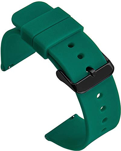 Shieranlee Silicone 14MM Bracelet de Montre en Silicone, Dégagement Rapide Replacement Bande