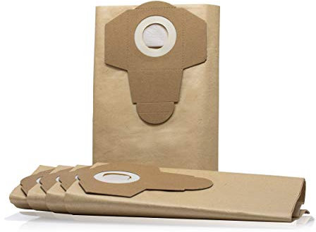 5 Papierbeutel Papierfiltertüten Papierfilterbeutel Papier Vacuumbeutel passend für Scheppach Nass-Trockensauger ASP20-ES ASP30-ES ASP30-OES