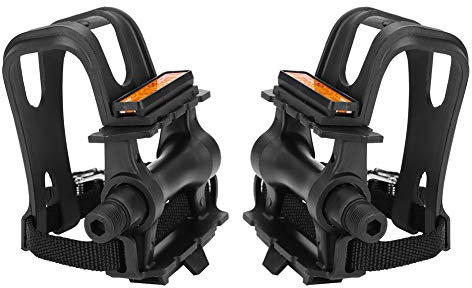 RiToEasysports 1 Paire de pédales de vélo, pédales de vélo avec Clips pédales de Cyclisme en Nylon Pinces d'orteil Sangles pour Accessoires de vélos de Montagne Fixie Bike Pedal Strap