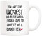 5Aup Funny Father's Day Dad Christmas Gifts, You are The Luckiest Dad in The World I Would Love to Have Me As A Daughter Coffee Mug, Father Cup from Daughter 11 Oz