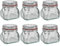 Wellgro Einmachglas mit Bügelverschluss - 550 ml Bügelverschlussglas - Glas Made in Germany - Menge und Farbe wählbar, Farbe:Rot, Stückzahl:6 Stück