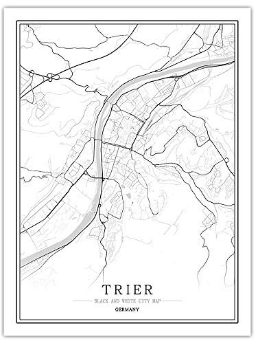 1000 Teile Puzzle Für Erwachsene,Trier Deutschland Stadtplan Puzzle Kinder Holzpuzzlebrett, Nachhaltige Puzzle Sets Für Familie, Brain Challenge Spielzeug Für Kinder, Eltern-Kind Intelligenz Spiel