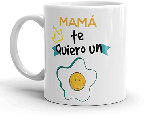 Kembilove Taza de Desayuno para Mamá – Tazas de Café para el día de la Madre – Regalos para el día de la Madre – Regalos personalizados para mujer Mamá Te Quiero Un Huevo