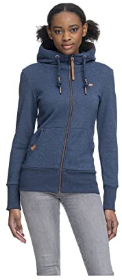 Ragwear NESKA Zip Damen Frauen Kapuzenjacke,Zip Hoodie,Kapuzenpullover,Sweatjacke