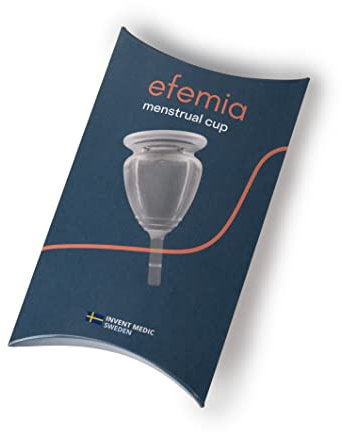 Efemia Menstruationstasse bei Periode für Frauen | Medizinischem Silikon | Hygienische und Nachhaltig Alternative zu Tampon und Slipeinlage | Inklusive beutel (30ml)