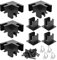 Meruzy Pergola-Halterungs-Set, 3-Wege-Edelstahl, erhöhtes Holzständer-Set mit Pfostensockel für 10,2 x 10,2 cm (tatsächliche 8,9 x 8,9 cm) Holzbalken