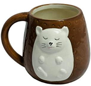 Divas World Wild Animals Safari Shaped 3D Coffee Mug Hand Painted Tea Cup Novelty Gift (Hedgehog Mug)