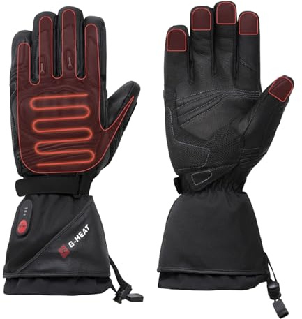 G-HEAT - Gants Moto Chauffants ALLROADS+ - Mixtes - Étanches - Norme CE - Certification 1KP - Usages : Moto, Scooter, Trottinette, VTT. Fournis avec 1 Paire de Batteries et câble de Recharge