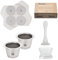 Madama - Capsule rechargeable et réutilisable compatible avec Nespresso. Acier inoxydable avec couvercles en aluminium. Fabriqué en Italie. Lot de 2 capsules et de 100 couvercles adhésifs en aluminium
