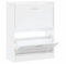 vidaXL Schuhschrank Schuhablage Schuhregal Schuhständer Schuhaufbewahrung Schuhkipper Schuhkommode Hochglanz-Weiß 63x24x81cm Holzwerkstoff