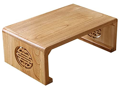TALSAK Rechteckige Couchtische Niedriger Tisch aus Massivholz Erkertisch Japanischer Tatami-Teetisch Balkon Studiertisch Balkon Zen Einfacher niedriger Kang-Tisch (Farbe : Farbe Nussbaum)
