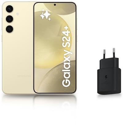 Samsung Galaxy S24 +, Smartphone Android 5G, 512 Go, Chargeur Secteur Rapide 25W Inclus [Exclusivité Amazon], Smartphone déverrouillé, Crème, Version FR