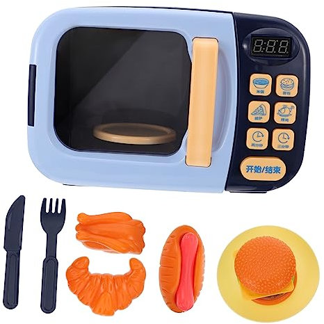 Gadpiparty 1 Jeu De Micro-Ondes pour Enfants Jouets Préscolaires À Micro-Ondes Jeu De Simulation Appareil De Cuisine Modèle De Four À Micro-Ondes Jouet Accessoires De Four Jouets De Jeu De