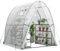 GOPLUS Serre de Jardin avec Cadre en Métal Robuste, Serre Tunnel, avec 2 Portes et 2 Fenêtres Enroulables, Housse PE, Pochettes Latérales, pour Légumes, Fruits, Fleurs, 181 x 181 x 200 CM (Blanc)