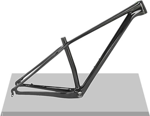 Carbon MTB-Rahmen 27.5er 29er Hardtail Mountainbike-Rahmen 15''/17''/19'' XC AM Scheibenbremse Rahmen QR 135mm Interne Verlegung (Color : Glossy Black, Size : 29 * 15'')
