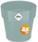 Gardebruk® 4X Pot de Fleurs b.for Original Mint 18x17 cm Rond Cache-Pot Pot de Fleurs Pot de Plantes Plastique Balcon