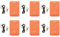 Novago Porte Badge, Porte Carte Ou Porte Titre de Transport - Pack de 6 (Orange)