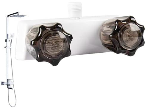 Uozonit -Duscharmatur-Ventilumsteller, Campinganhänger, Duscharmatur, 2 Knöpfe, Wasserhahn-Ventilumsteller für Wartungsmöglichkeiten, täglichen Gebrauch