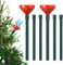 Dreyoo Weihnachtsbaumbewässerung mit Trichter, Baumbewässerungssystem, Baumbewässerungssystem, Metallrohrauslauf für Innen- und Außenbereich, Dunkelgrün, 2 Stück