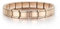M&S Starter Bracelet Bangle Gold Rose Silver Stainless Steel 9mm Italian Link Charm Compatible With Nomination Bracelet (Rose Gold)