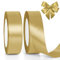 GXFCING Geschenkband Gold 25mm Breit, 46 Meters Satinband Schleifenband Goldenes Ribbon für Geschenkverpackung, Bastelarbeiten, Weihnachten, Geburtstag, Taufe, Hochzeit