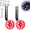 Stützräder, Hilfsräde Stützräder Sicherheitsstützräder, Ausbildung Flash Wheel für Anfänger, Stützräder 12 14 16 18 20 Zoll, 1 Paar, Rot
