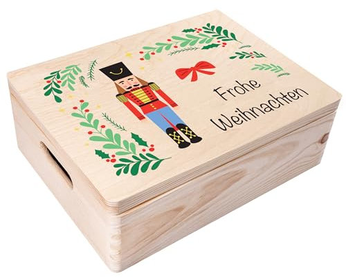 Creative Deco Personalised Customised Gifts - Nutcracker Xmas Gift Box for Women, Men, Girls, Boys